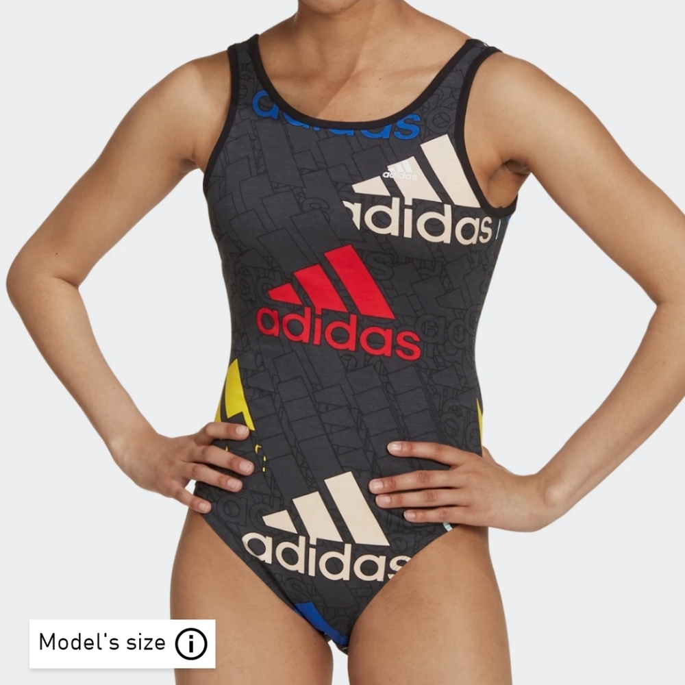 Adidas Essentials Multi-Colored Logo Bodysuit Medium HL4408 New